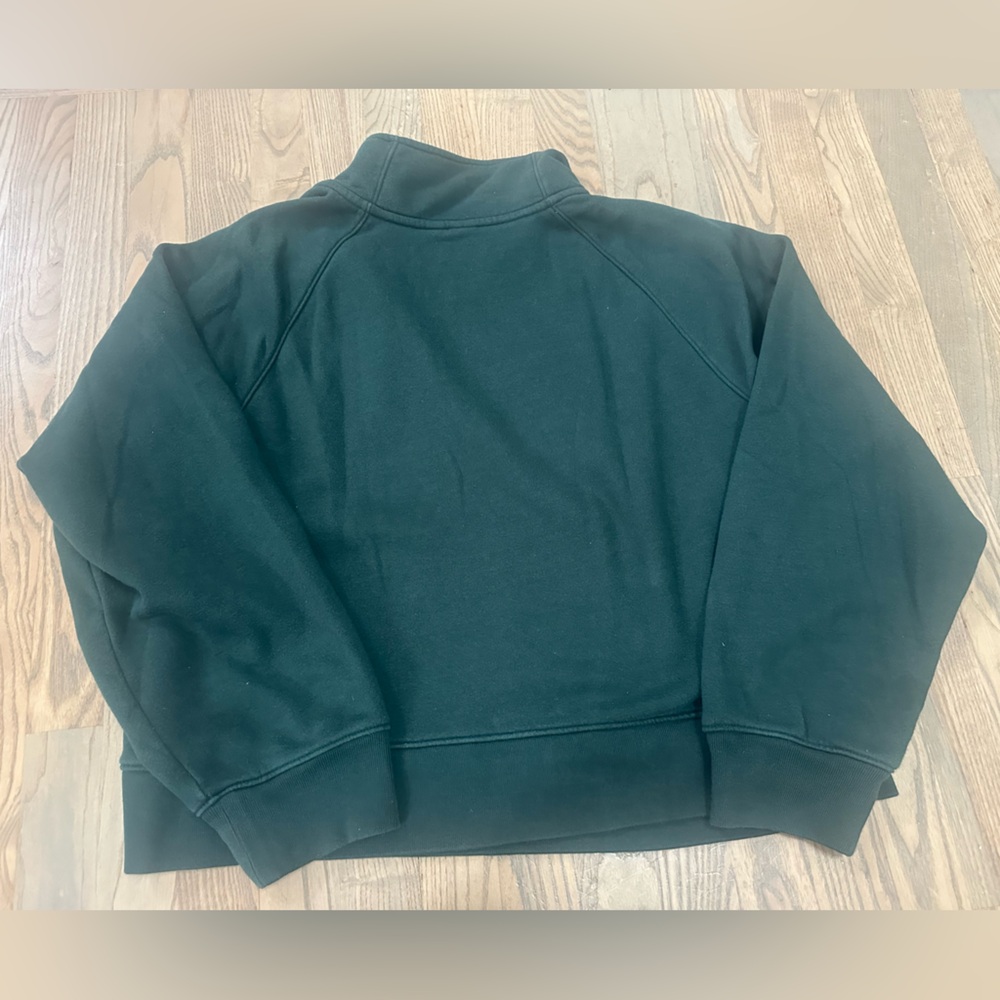 GAP Relaxed Fit Dark Green 1/2 Zip-Up Sweater - Picture 4 of 6